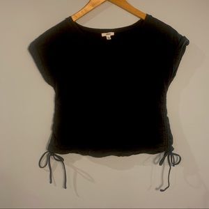 💞$5 Bundle Price💞 Ardene Black Tie Side T-Shirt